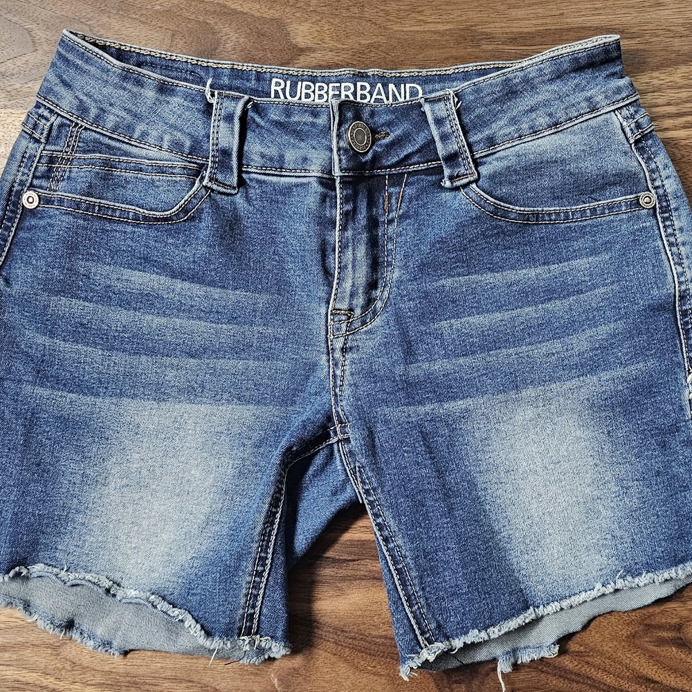 Rubberband Stretch Women's 6 Inch Shorts (Sarina/Adams Blue) Size 26(3/4)